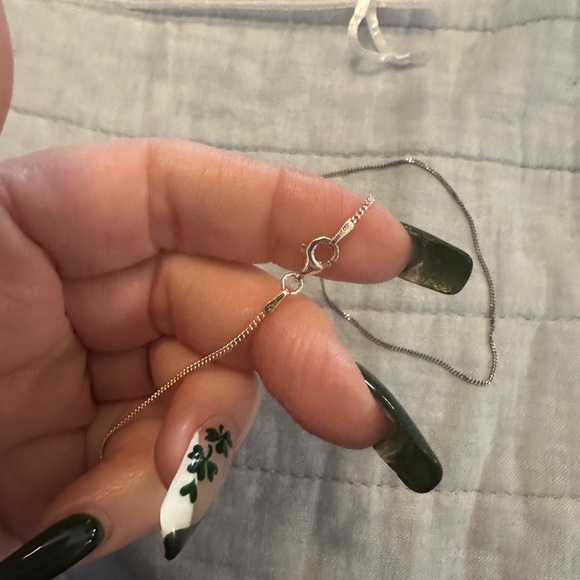 Sterling Silver Teardrop Opal Pendant with amethyst accents stones .  NWOT - Picture 6 of 14